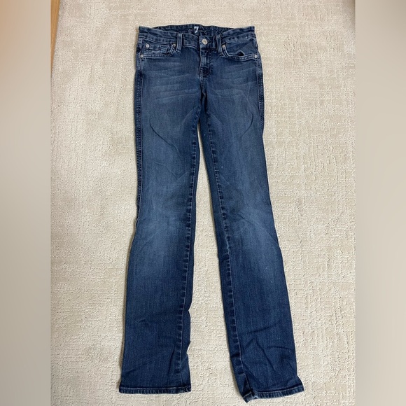 7 For All Mankind Denim - 7 For All Mankind Dark Blue Straight Leg Jeans women’s size 25